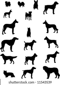  dogs silhouettes