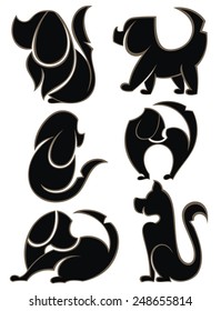 Dogs silhouettes