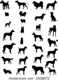 dogs silhouettes 3