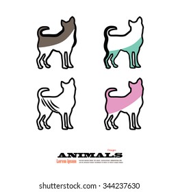 Dogs silhouettes.dog icon.dog.vector illustration