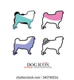 Dogs silhouettes.dog icon.dog.vector illustration