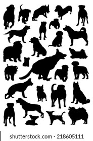 Dogs Silhouettes Set