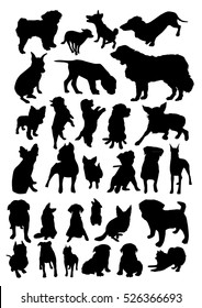 Dogs Silhouettes Set