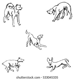 Dog Sketch Images Stock Photos Vectors Shutterstock