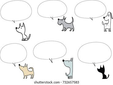 dogs with speech bubble