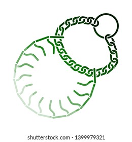 Collar estrecho de perros. Diseño de la escalera de color plana. Ilustración vectorial.