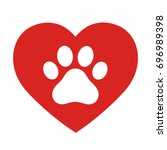 The dog's track in the heart