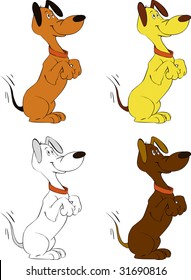 Dog's tricks: stand