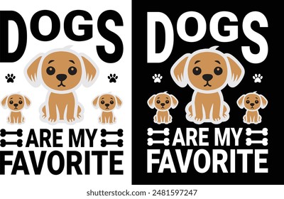 Dogs T-shirt Designs and Vector