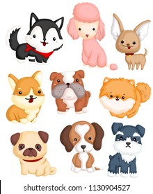 Dogs Type Vector Set