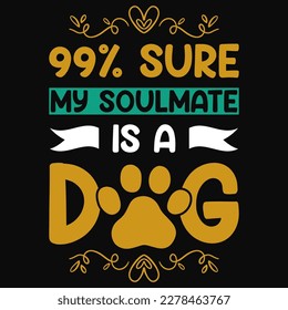 Dogs typographic tshirt design vector design