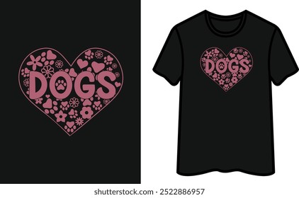 Tipografía de perros Diseño de camisetas