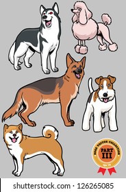 Dogs vector collection part 3