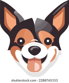 Dogs Vector Face Illustration Mascot Style