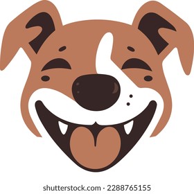 Dogs Vector Face Illustration Mascot Style