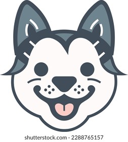 Dogs Vector Face Illustration Mascot Style