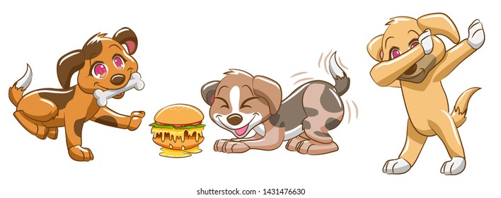 dogs vector graphic design clipart