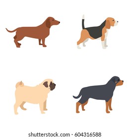 Dogs vector icons