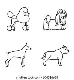 Dogs vector icons