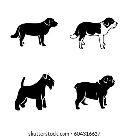 Dogs vector icons
