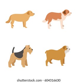 Dogs vector icons