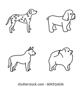 Dogs vector icons