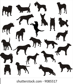 dogs vector shapes