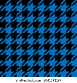 Dogtooth pattern. Blue vector seamless background, eps 8