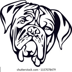 95 Dogue de bordeaux silhouette Images, Stock Photos & Vectors ...