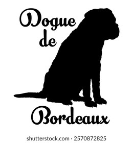 Dogue de Bordeaux dog silhouette, dog breeds, logo, vector, silhouette,  animal, illustration, icon, sign, design, black, symbol, pet, love
