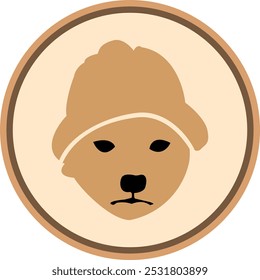 dogwifhat-wif logotipos criptomoeda no fundo abstrato. Ilustrações em 3d.