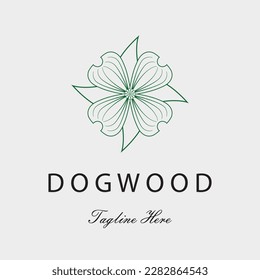 diseño de icono de flor de dogwood