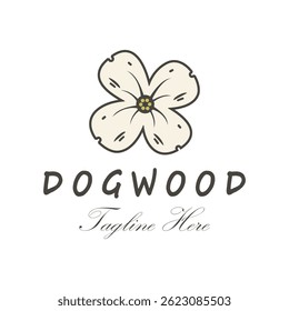 Vector de diseño de icono de logotipo de madera de perro ilustración aislada moderna plana