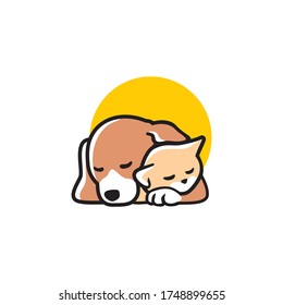 DogyCaty Logo Cartoon Character. Logo template made on Animals or 
pets theme with simple contents. Unique cartoon design for blog, 
hotel, pet shop, veterinary clinic, etc
