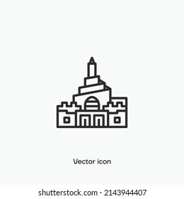 Doha, icono vector de Qatar. Calidad premium.