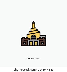Doha, Katar, Vektorsymbol. Premium-Qualität.