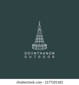 Doi inthanon logo design icon vector