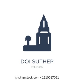 Doi suthep icon. Trendy flat vector Doi suthep icon on white background from Religion collection, vector illustration can be use for web and mobile, eps10