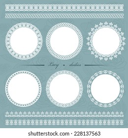 Doilies and lacy borders set. 