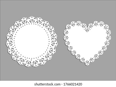 doily scallop design vector hand drawn 