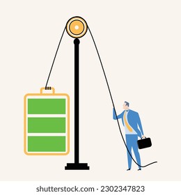 doing business, making decisions battery charge, encouragement , increased energy ,the way to choose,goal,investment,participation,profit,make a deal,terms,financial business
