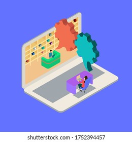 El diseño plano de Doing Business Together