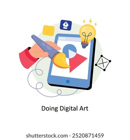 Doing Digital Art concepts style illustration. EPS 10 File