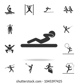 Doing Sit Up Icon. Detailed Set Of Athletes And Accessories Icons. Premium Quality Graphic Design. One Of The Collection Icons For Websites, Web Design, Mobile App On White Background