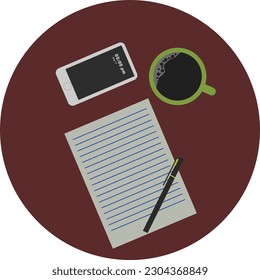 Doing some writing while having coffee