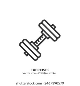 Doing sport, exercise, fitness exercises, outdoor yoga line icon. Flat outline icons