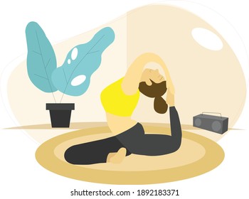 Doing Yoga in the Fresh Morning