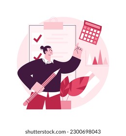 Doing your taxes abstract concept vector illustration. Personal income, refinance your debt, loan insurance, budget calculator, business accountant, financial audit, paperwork abstract metaphor.