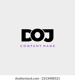 DOJ initial letter monogram logo