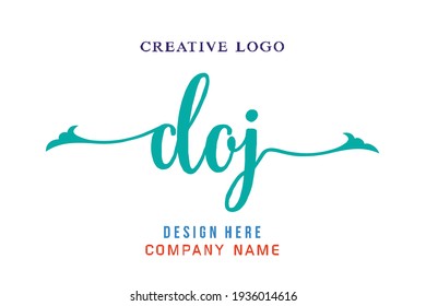 DOJ lettering logo is simple, easy to understand and authoritative